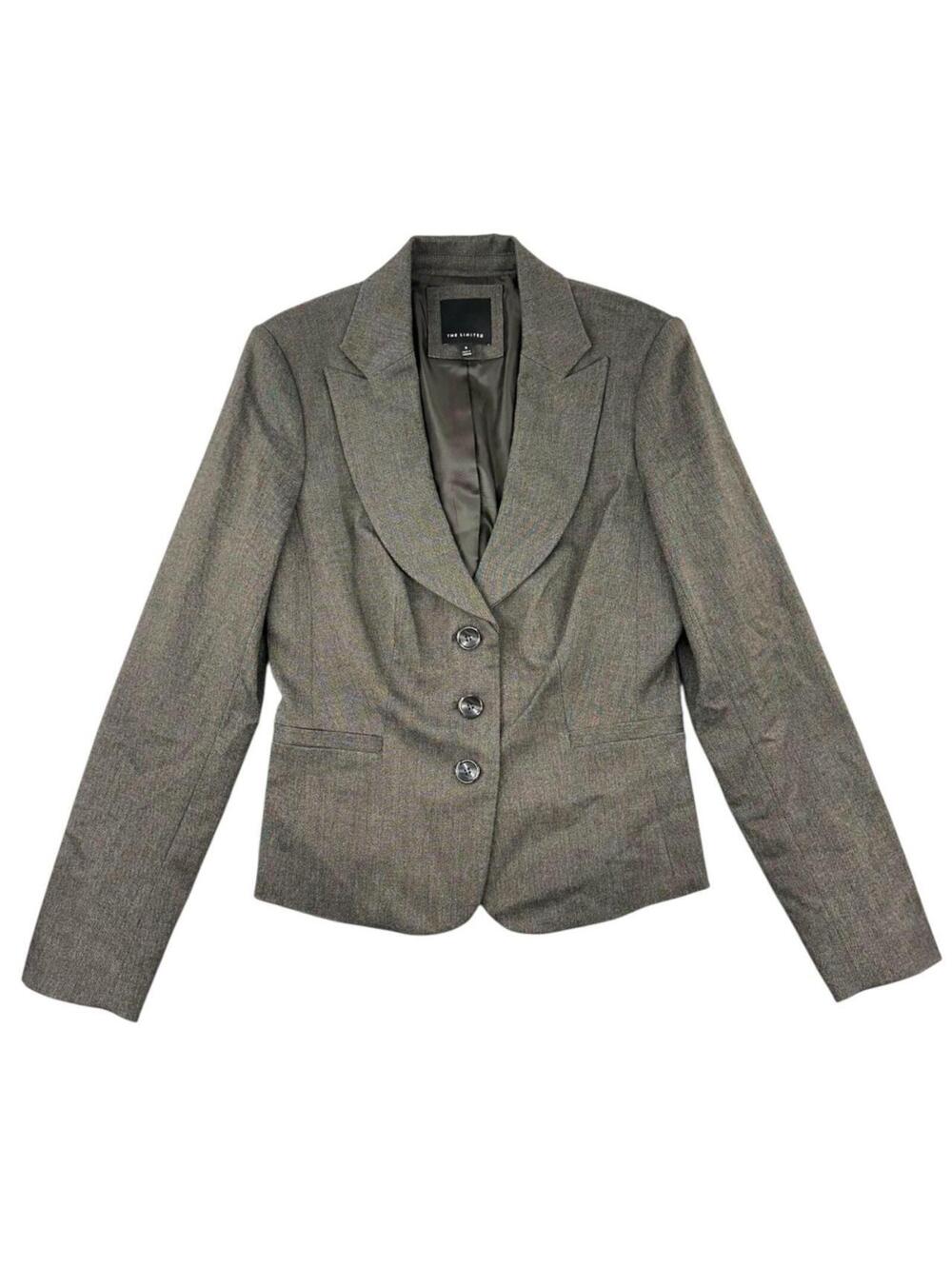 The Limited Grey 3 Button Blazer